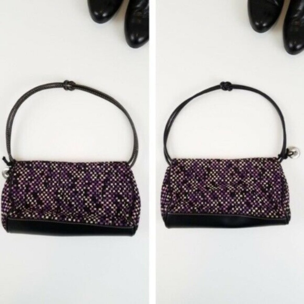 -THE SAK Small Black and Purple Shoulder Purse